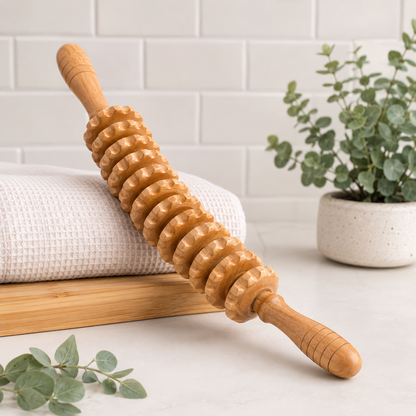 Rouleau de massage en bois | CurvaZen™