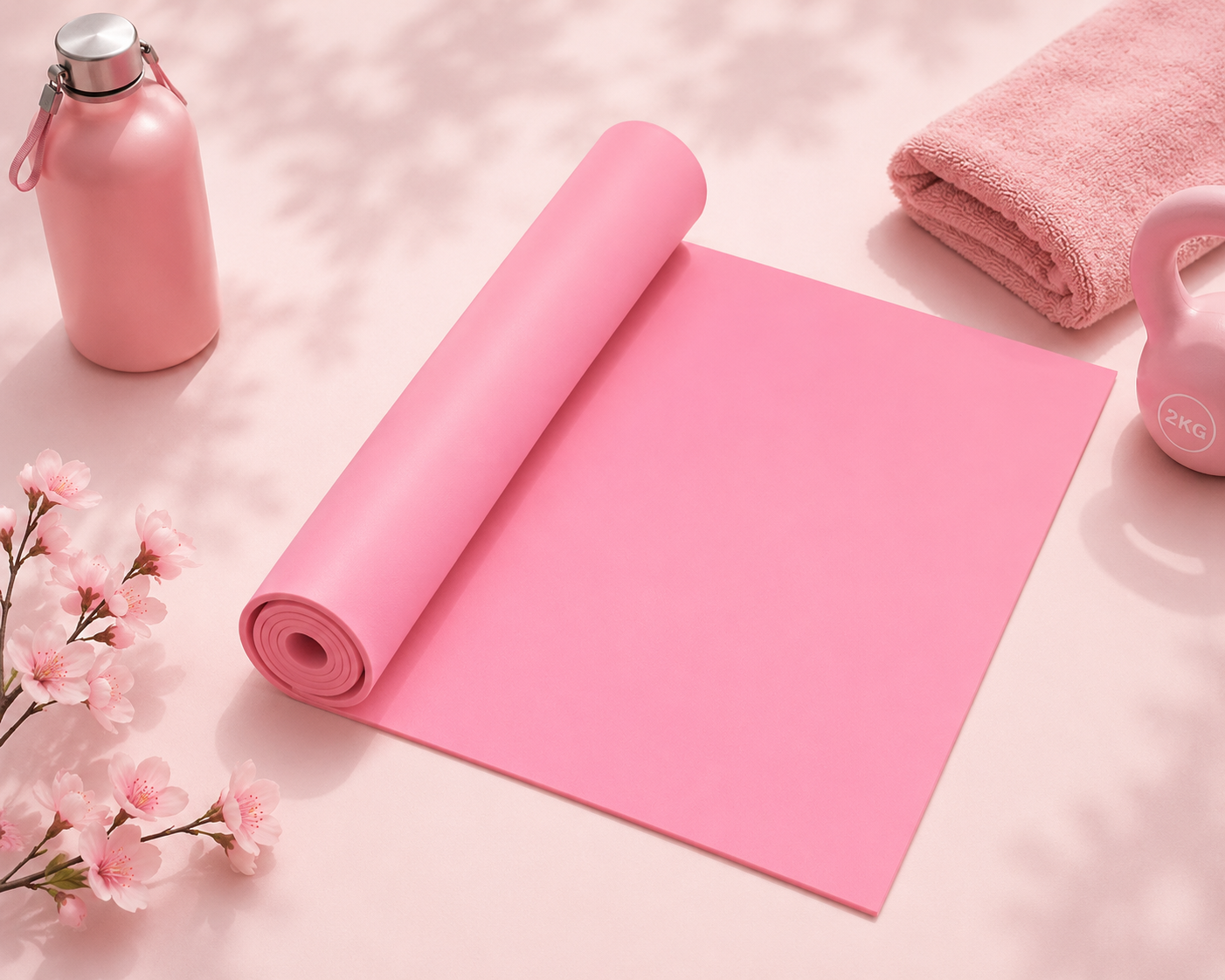 Elastique musculation portable rose
