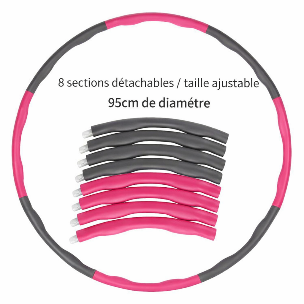 Hula hoop 95 cm rose noir