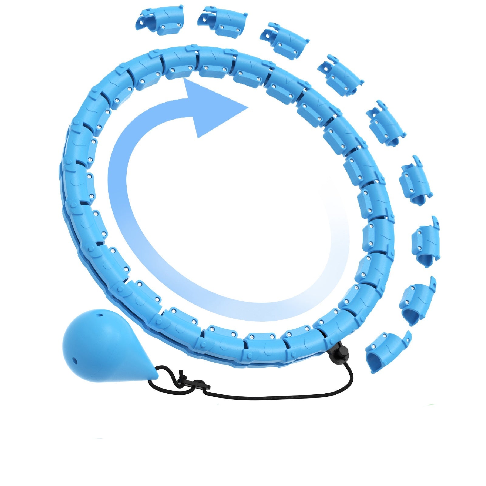 Hula hoop bleu