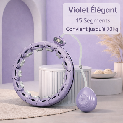 Hula hoop fitness intelligent couleur violet taille 15