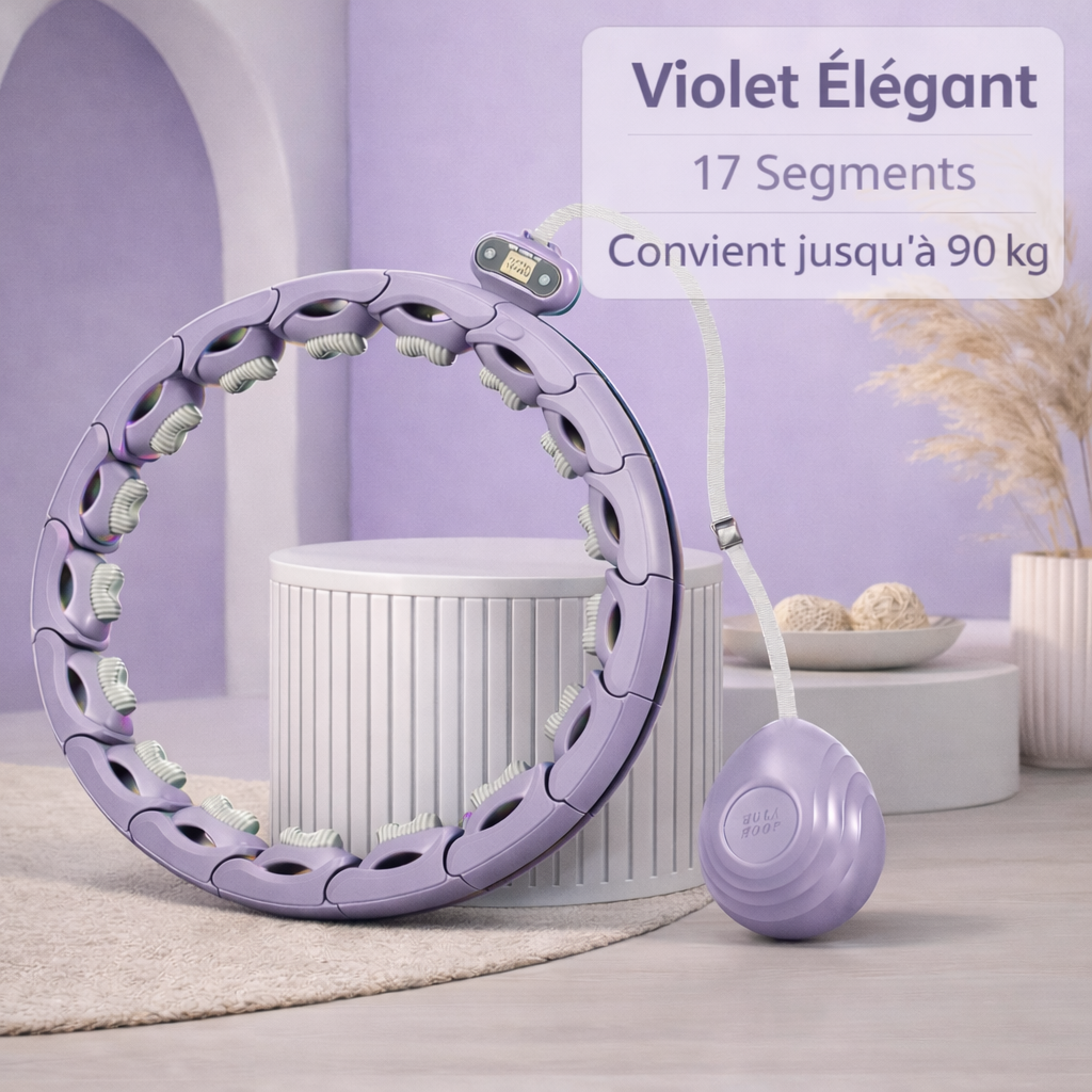  Hula hoop fitness intelligent couleur violet taille 17