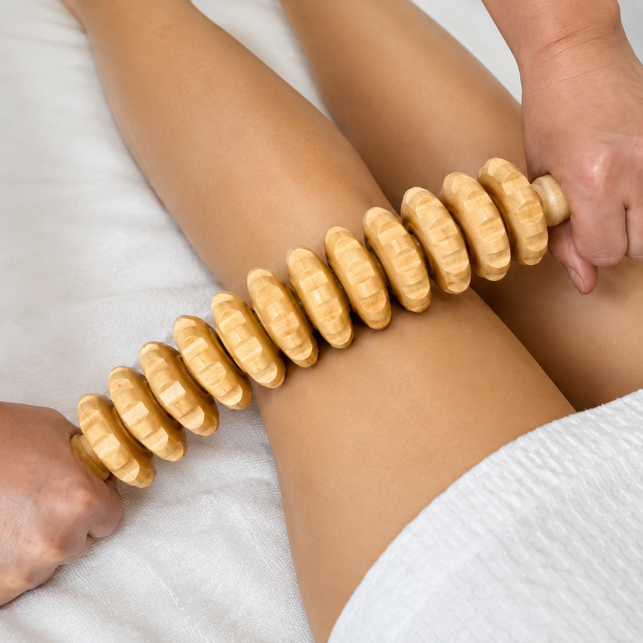 Rouleau de massage en bois | CurvaZen™