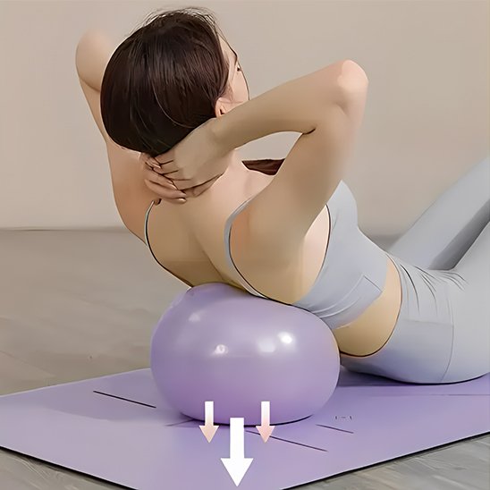 Swiss ball 25 cm violet ballon de gym étirement mollet