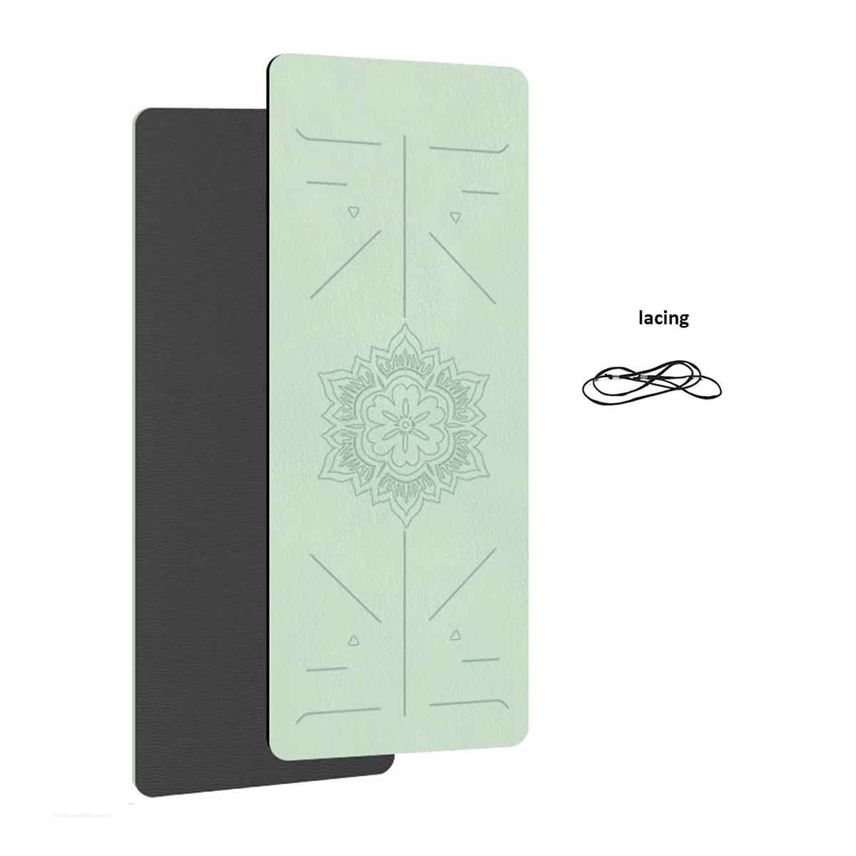 Tapis yoga vert noir