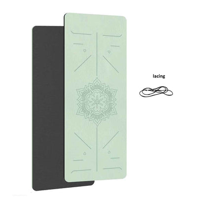Tapis yoga vert noir