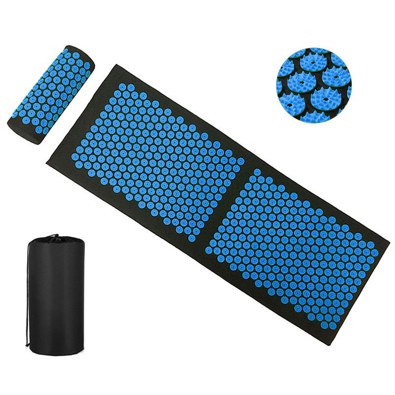 Tapis acupression 128x42 cm Bleu