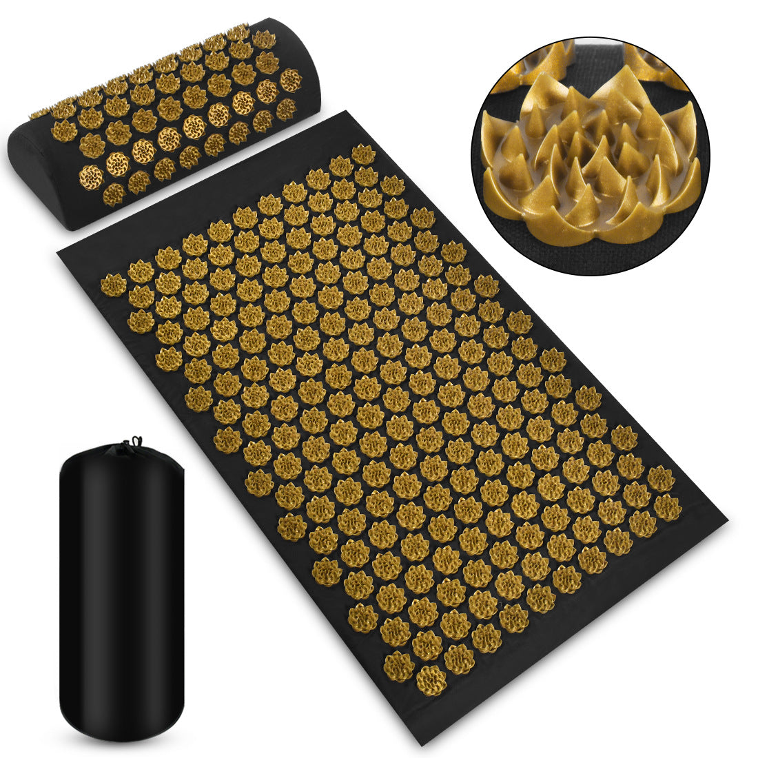Tapis d acupression DoucePause couleur dore