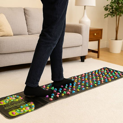 Tapis d'acupression reflexologie plantaire vue de côté