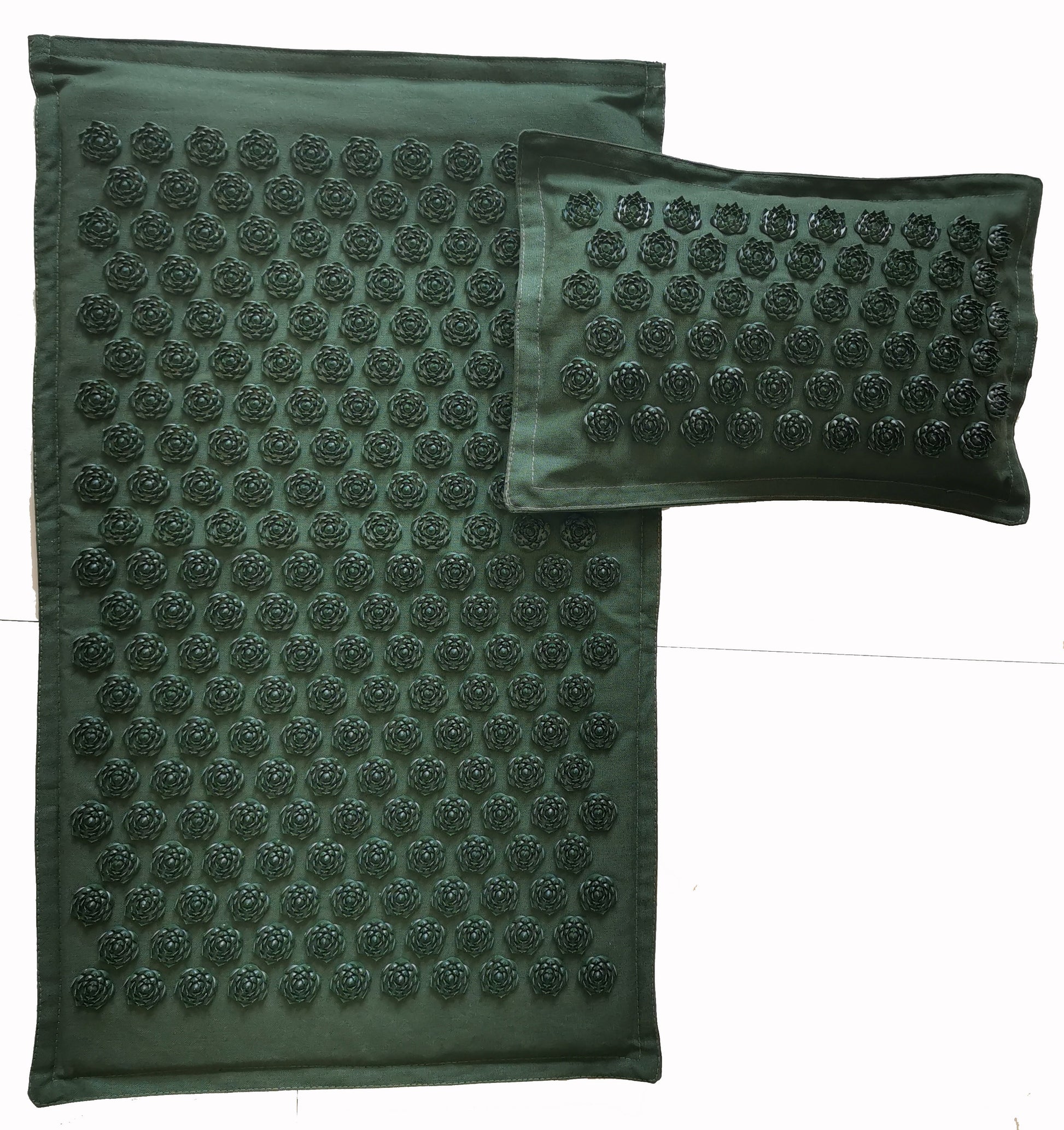 Tapis d'acupression vert armée avec oreiller Espace ZenFit