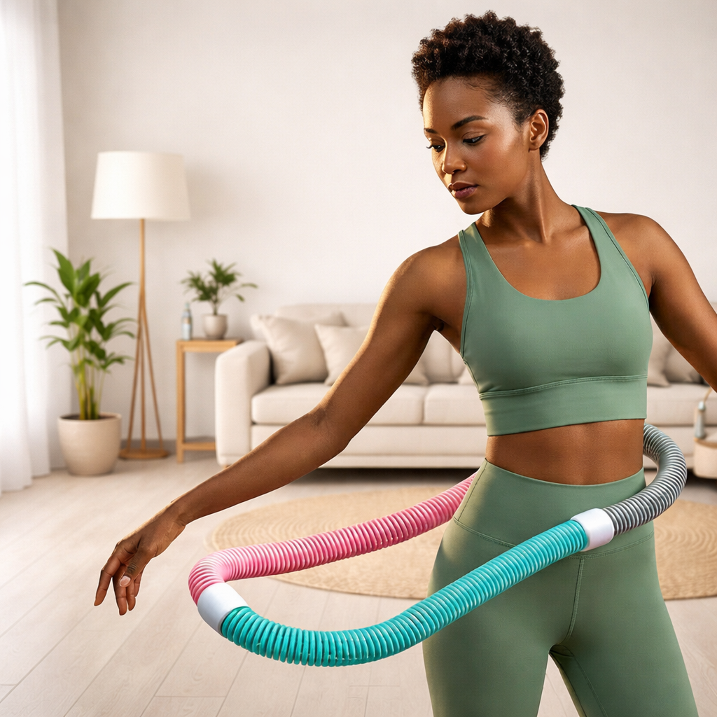 entrainement avec Hula Hoops  au salon 