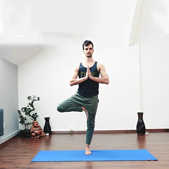 equilibre sur tapis de sport