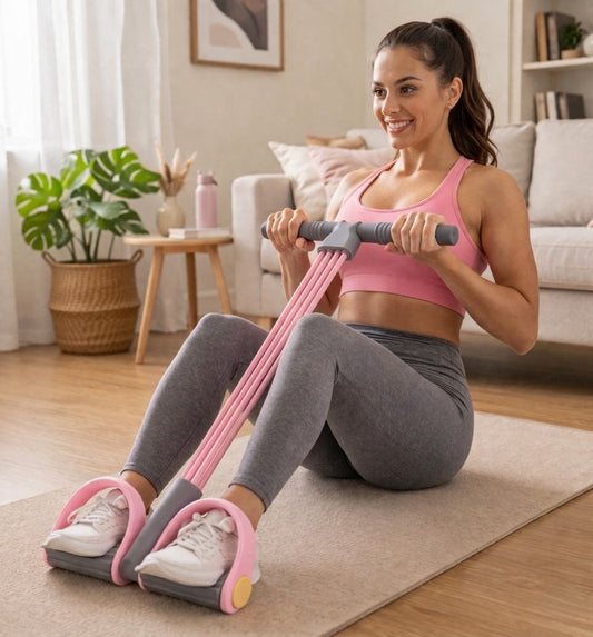 etirement avec elastique musculation 4 tubes 