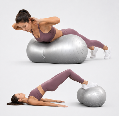 exercices avec swiss ball cacahuete 