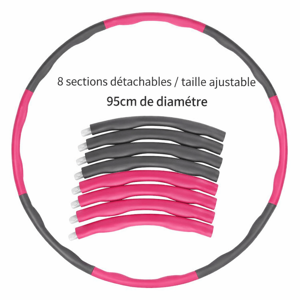 Hula hoop 95 cm rose noir