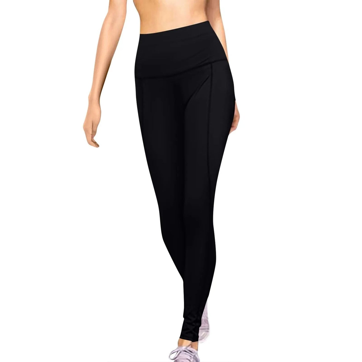 legging sport femme noir taille haute