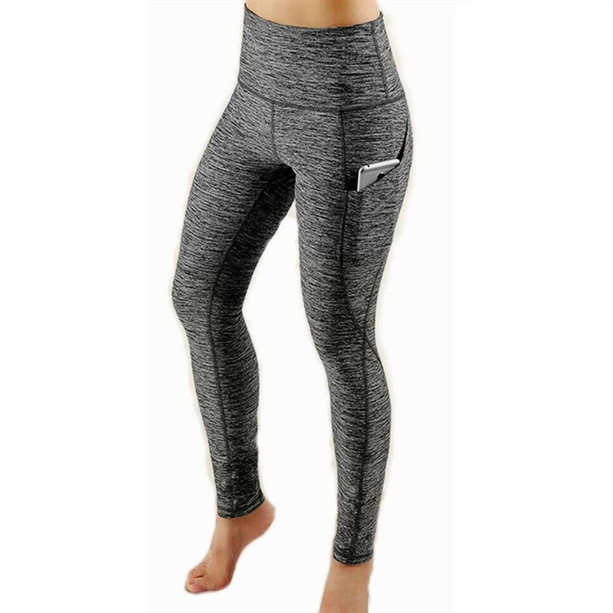 legging sport femme Gris taille haute espace zenfit