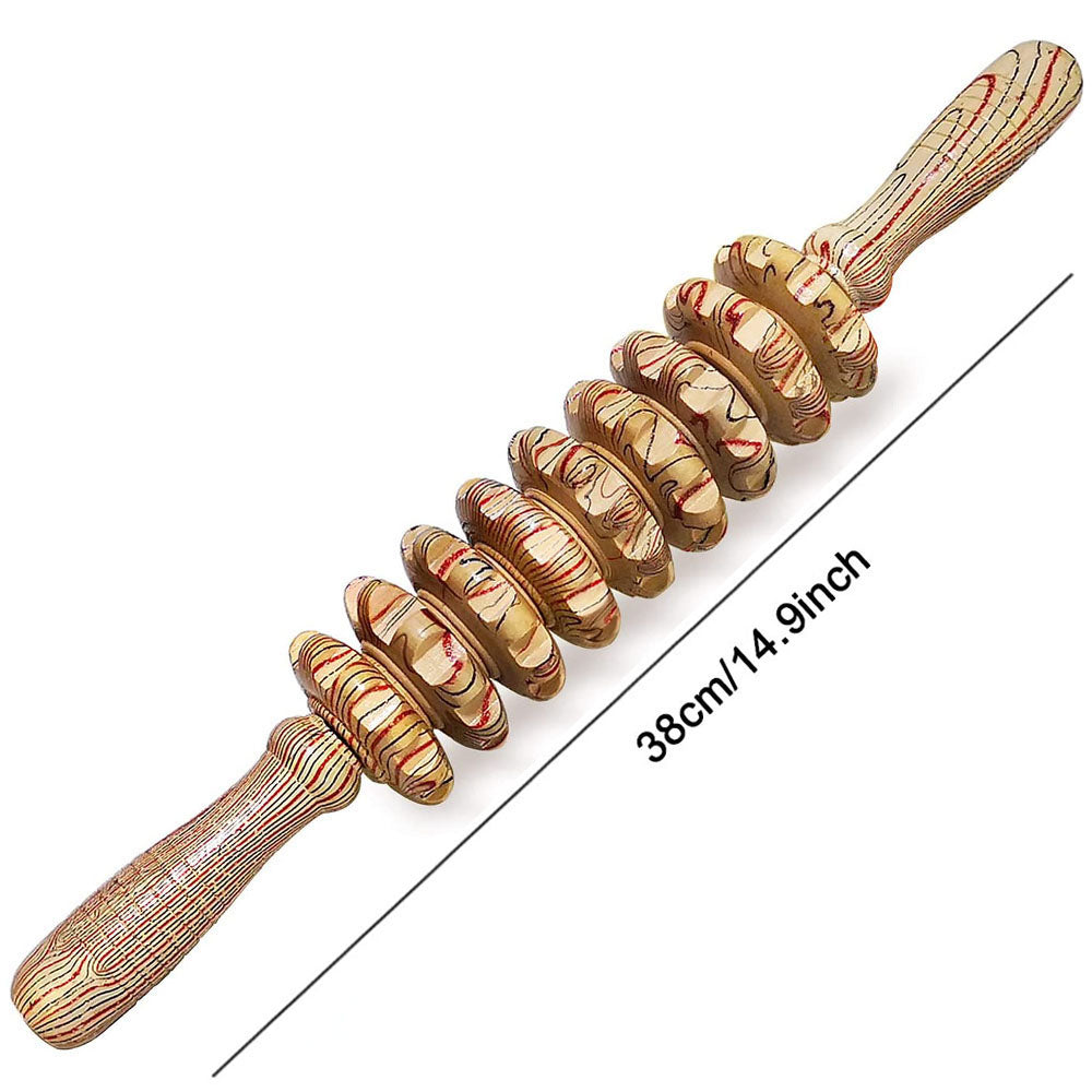  rouleau de massage  en bois naturel ambre