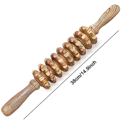  rouleau de massage  en bois naturel ambre