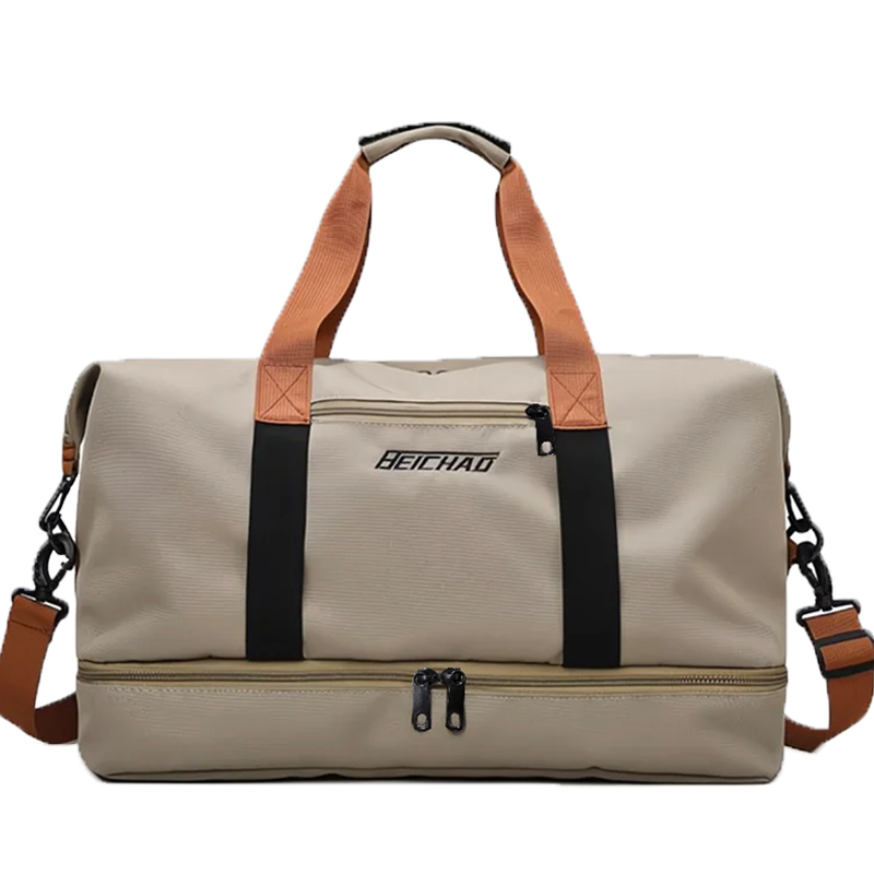 sac de sport femme beige
