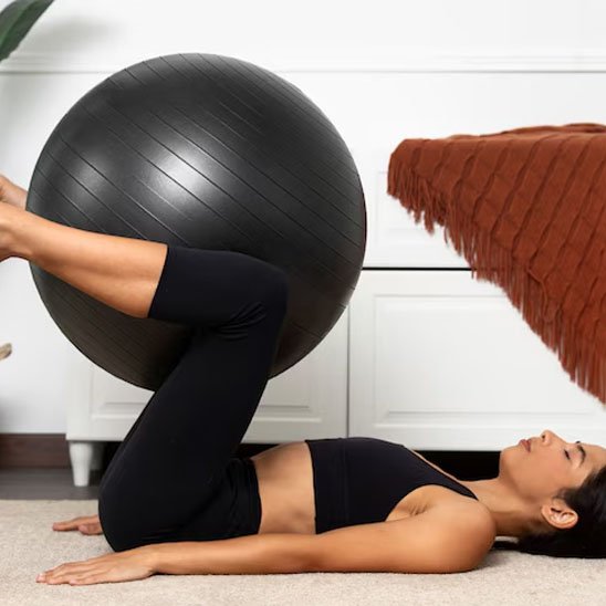 swiss ball pour renforcement des cuisses