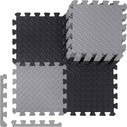  tapis de sport puzzle noir gris 