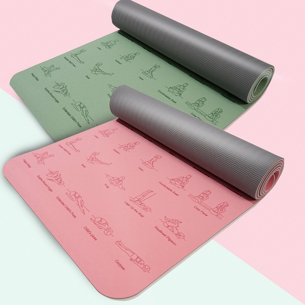 Tapis yoga avec postures