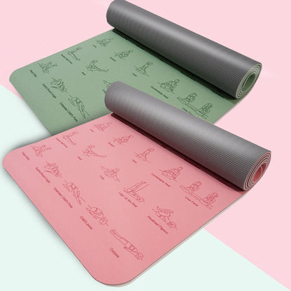 Tapis yoga avec postures