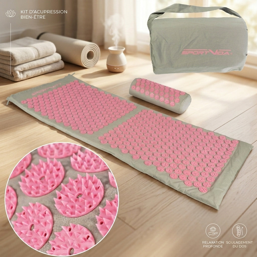  tapis Acupression 5940 Picots  rose 