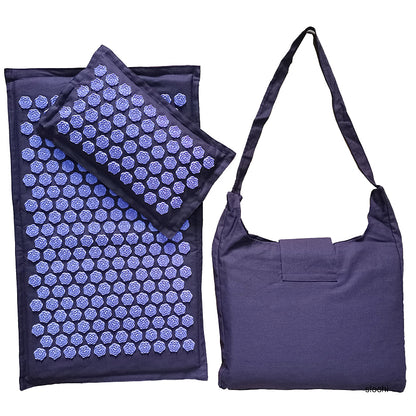 tapis d'acupression violet fonce