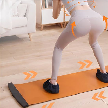 tapis de sport glissant slide board avec chaussette