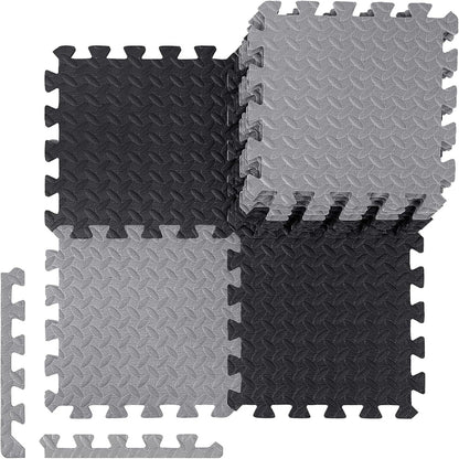  tapis de sport puzzle noir gris 