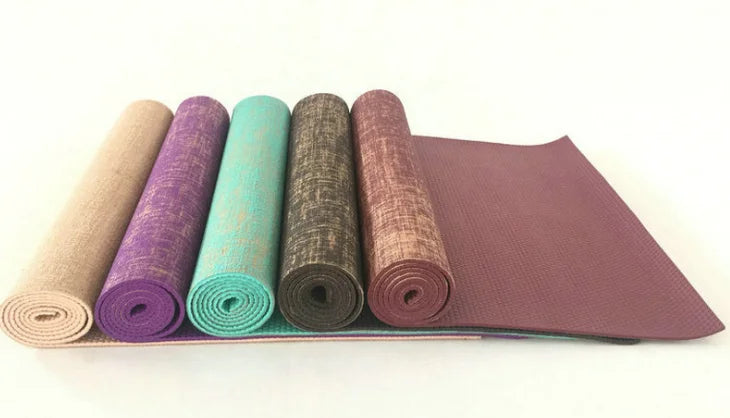 tapis de yoga en jute plusieurs couleurs
