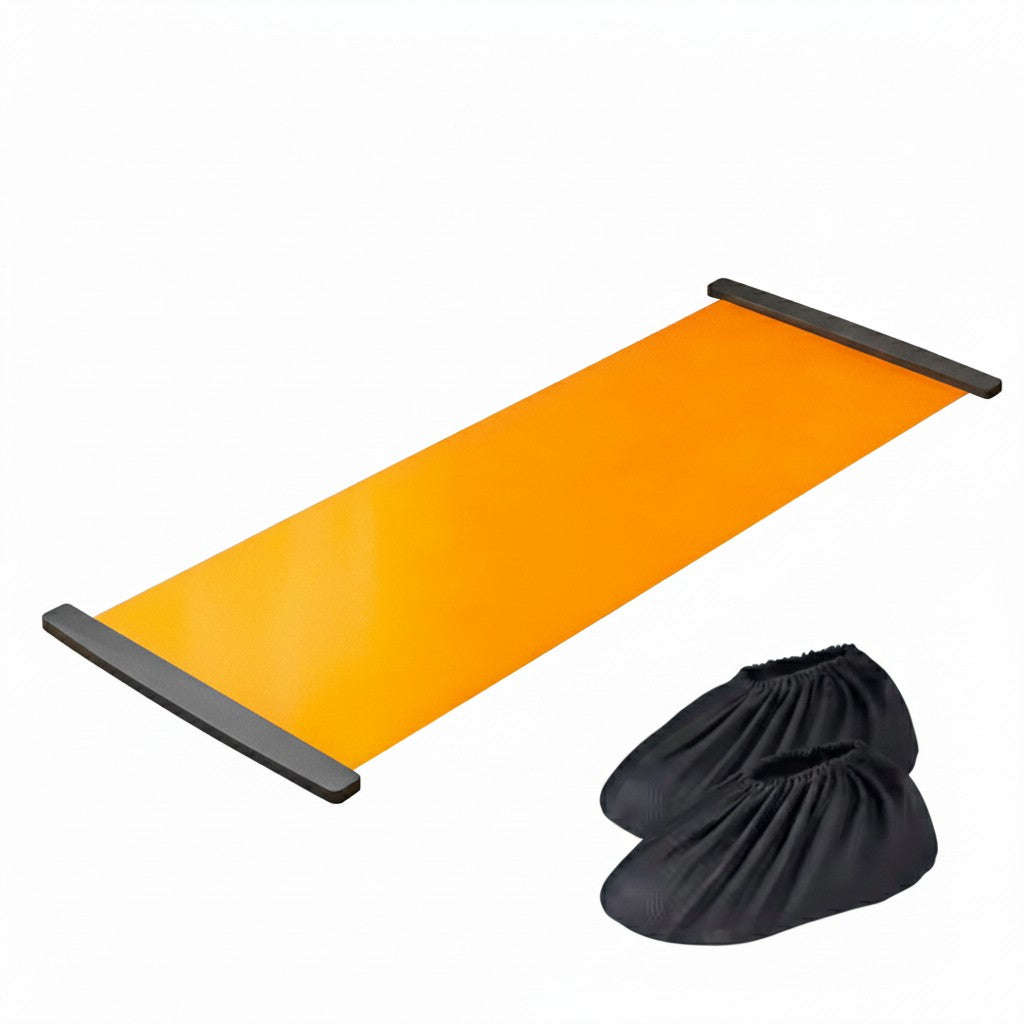 tapis glissant orange et chaussettes