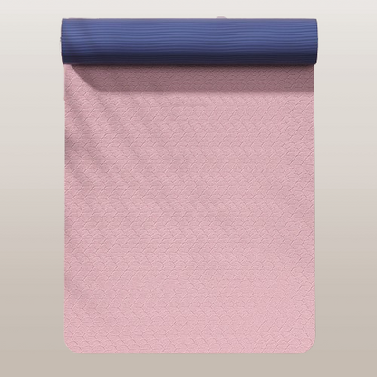 tapis yoga rose bleu